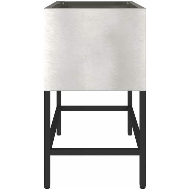 Upphöjd Trädgårdsplanterare Rostfritt Stål vidaXL 60 x 26 x 45 cm – bild 6