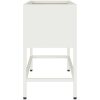 Upphöjd Trädgårdsplanterare Vit Stål vidaXL 60 x 26 x 45 cm – miniatyr 6