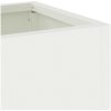 Upphöjd Trädgårdsplanterare Vit Stål vidaXL 60 x 26 x 45 cm – miniatyr 8