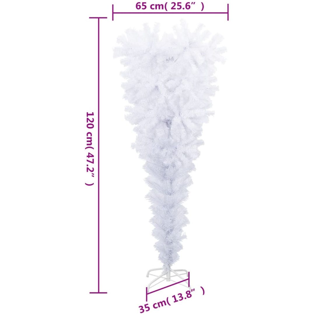 Uppochnedvänd plastgran med stativ grön 120 cm vidaXL 120 x 65 cm – bild 7