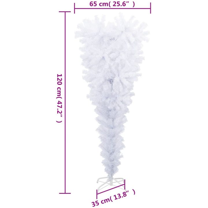 Uppochnedvänd plastgran med stativ grön 120 cm vidaXL 120 x 65 cm – bild 7
