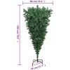 Uppochnedvänd plastgran med stativ grön 180 cm vidaXL 180 x 90 cm – miniatyr 7