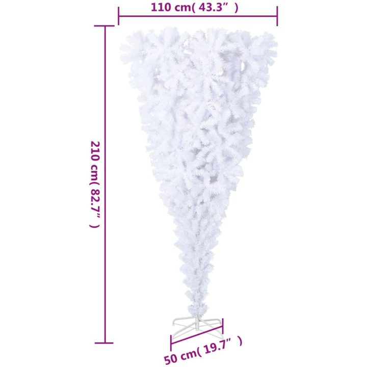 Uppochnedvänd plastgran med stativ grön 210 cm vidaXL 210 x 110 cm – bild 7