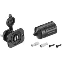 USB-kontakt med dubbla utgångar 12V-24V
