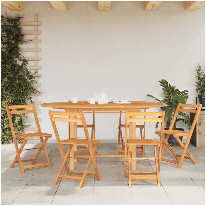 Utdragbart trädgårdsbord 110- massiv teak vidaXL 160 x 80 x 75 cm – bild 3