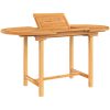 Utdragbart trädgårdsbord 110- massiv teak vidaXL 160 x 80 x 75 cm – miniatyr 4