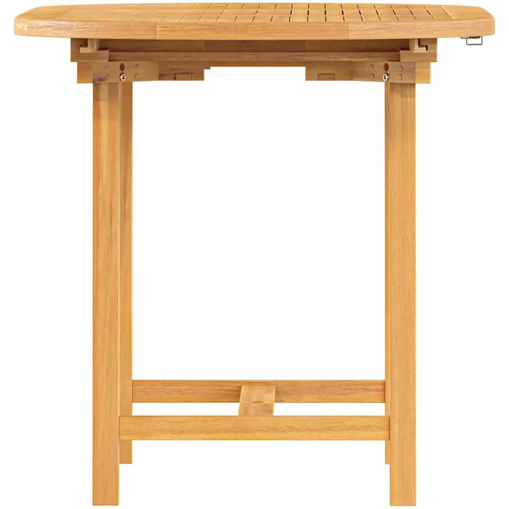 Utdragbart trädgårdsbord 110- massiv teak vidaXL 160 x 80 x 75 cm – bild 6