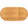 Utdragbart trädgårdsbord 110- massiv teak vidaXL 160 x 80 x 75 cm – miniatyr 7