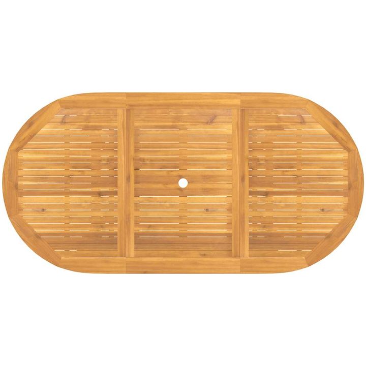 Utdragbart trädgårdsbord 110- massiv teak vidaXL 160 x 80 x 75 cm – bild 7