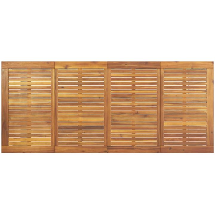 Ute Dining Bord Grå Stål & Massiv Akacia vidaXL 200 x 90 x 75 cm – bild 7