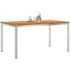 Ute Matsalsbord 150x90x75 cm Massivt Teakträ vidaXL 90 x 150 x 75 cm – miniatyr 3