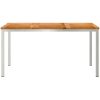 Ute Matsalsbord 150x90x75 cm Massivt Teakträ vidaXL 90 x 150 x 75 cm – miniatyr 5