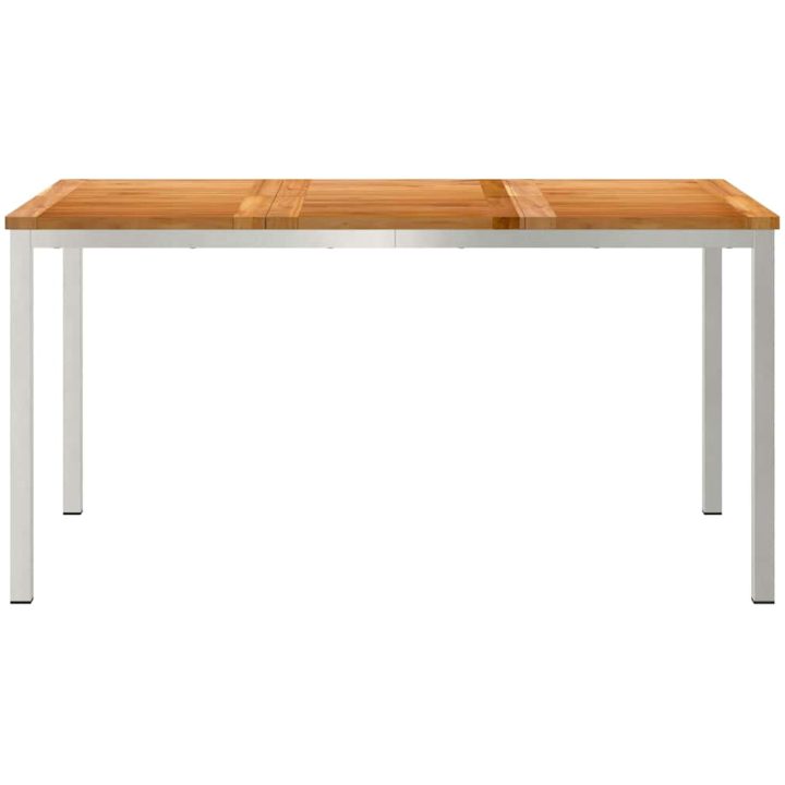 Ute Matsalsbord 150x90x75 cm Massivt Teakträ vidaXL 90 x 150 x 75 cm – bild 5