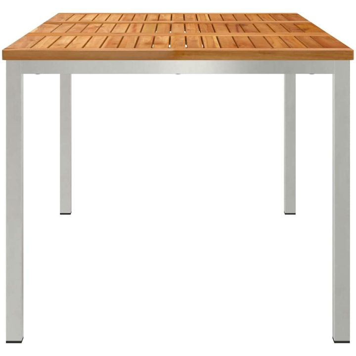 Ute Matsalsbord 150x90x75 cm Massivt Teakträ vidaXL 90 x 150 x 75 cm – bild 6