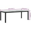 Utebord 190x90x75 cm härdat glas och konstrotting svart vidaXL – miniatyr 5