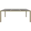 Utebord 200x150x75 cm härdat glas och konstrotting beige vidaXL – miniatyr 2