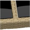 Utebord 200x150x75 cm härdat glas och konstrotting beige vidaXL – miniatyr 4