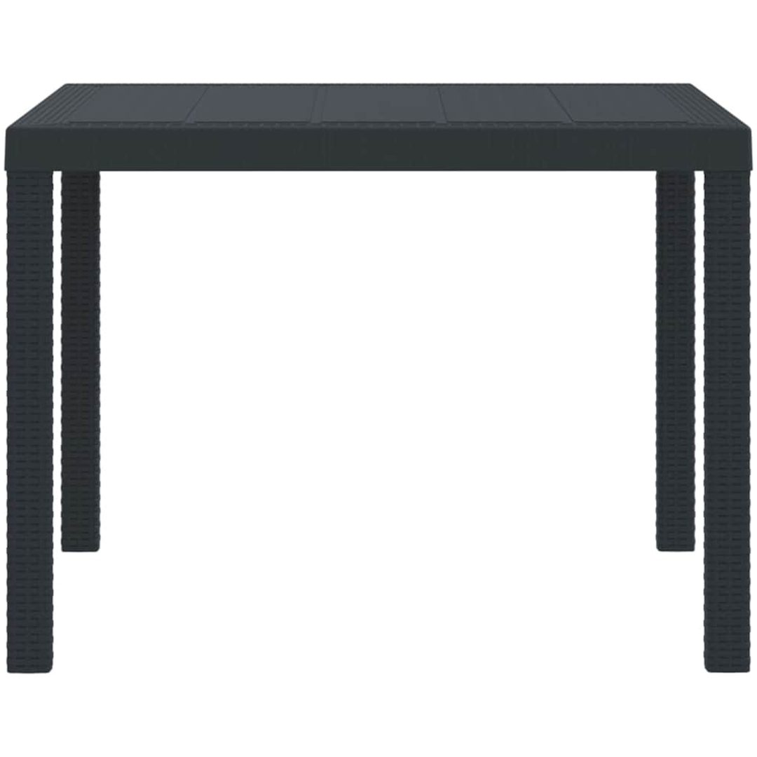 Utebord Antracit 100x100x73 cm Poly Rattan vidaXL 1 m – bild 4
