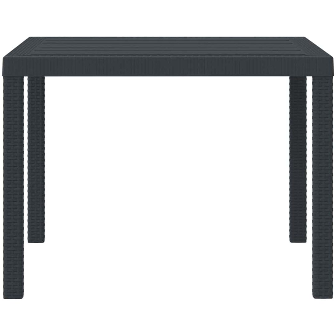 Utebord Antracit 100x100x73 cm Poly Rattan vidaXL 1 m – bild 5