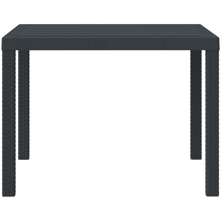 Utebord Antracit 100x100x73 cm Poly Rattan vidaXL 1 m – bild 5