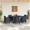 Utebord Antracit 150x100x73 cm Poly Rattan vidaXL Medium – miniatyr 3