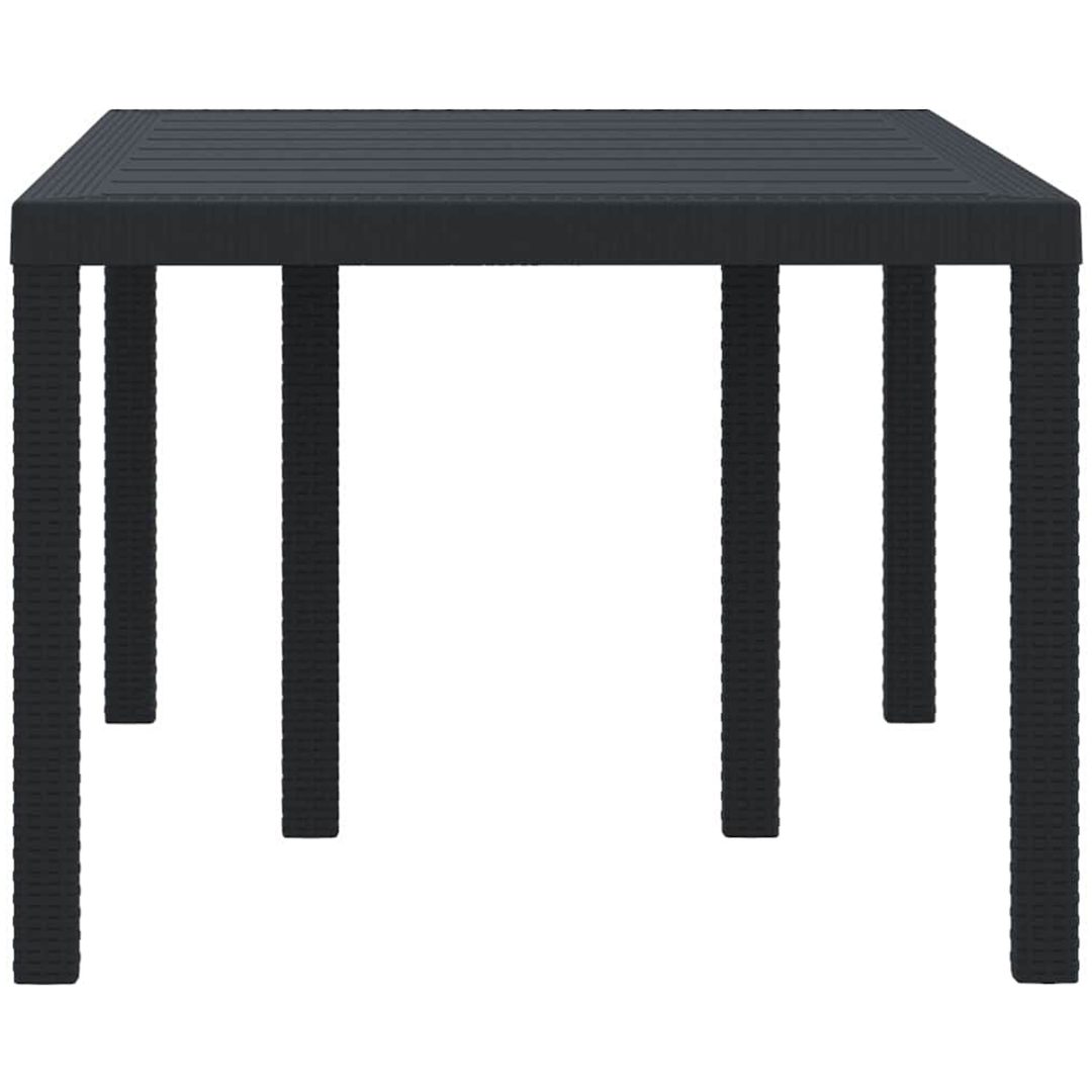 Utebord Antracit 150x100x73 cm Poly Rattan vidaXL Medium – bild 6