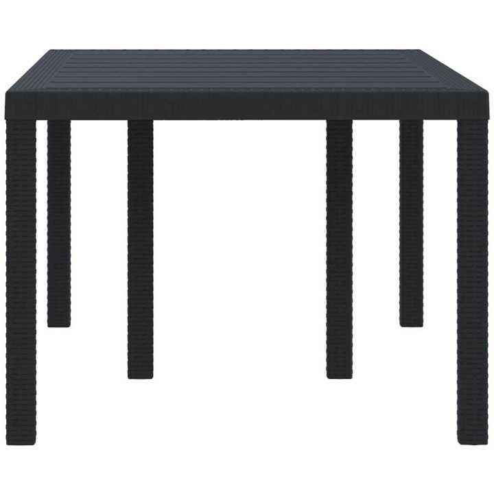Utebord Antracit 150x100x73 cm Poly Rattan vidaXL Medium – bild 6