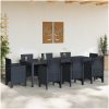 Utebord antracit 250x100x73 cm konstrotting vidaXL Stor – miniatyr 3