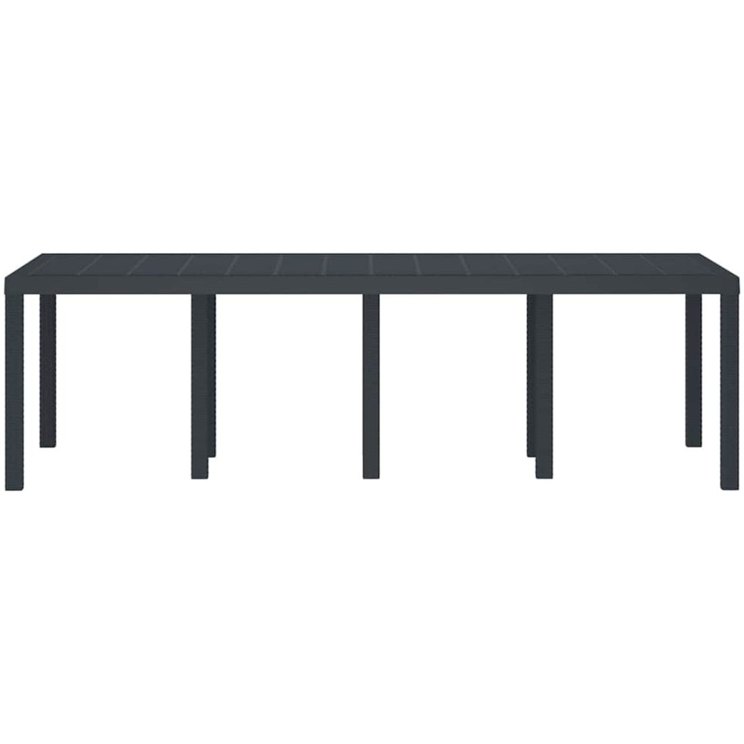 Utebord antracit 250x100x73 cm konstrotting vidaXL Stor – bild 5