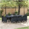 Utebord antracit 250x100x73 cm konstrotting vidaXL Stor – miniatyr 1
