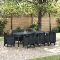 Utebord antracit 250x100x73 cm konstrotting vidaXL