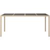 Utebord beige 190x90x75 cm härdat glas och konstrotting vidaXL – miniatyr 3