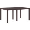 Utebord Brun 150x100x73 cm Poly Rattan vidaXL Stor – miniatyr 2