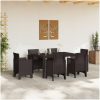 Utebord Brun 150x100x73 cm Poly Rattan vidaXL Stor – miniatyr 3