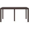 Utebord Brun 150x100x73 cm Poly Rattan vidaXL Stor – miniatyr 5