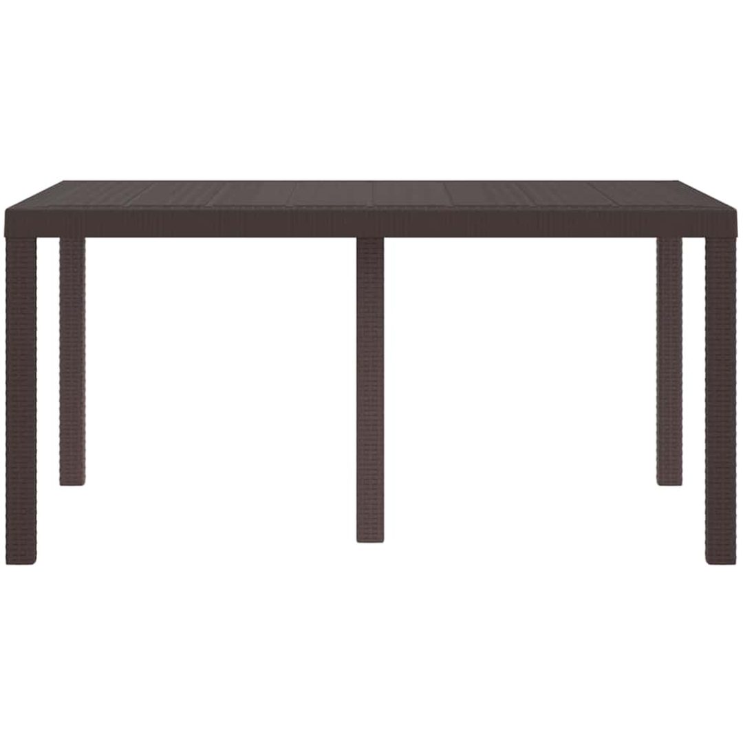 Utebord Brun 150x100x73 cm Poly Rattan vidaXL Stor – bild 5