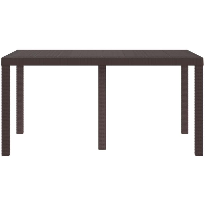 Utebord Brun 150x100x73 cm Poly Rattan vidaXL Stor – bild 5
