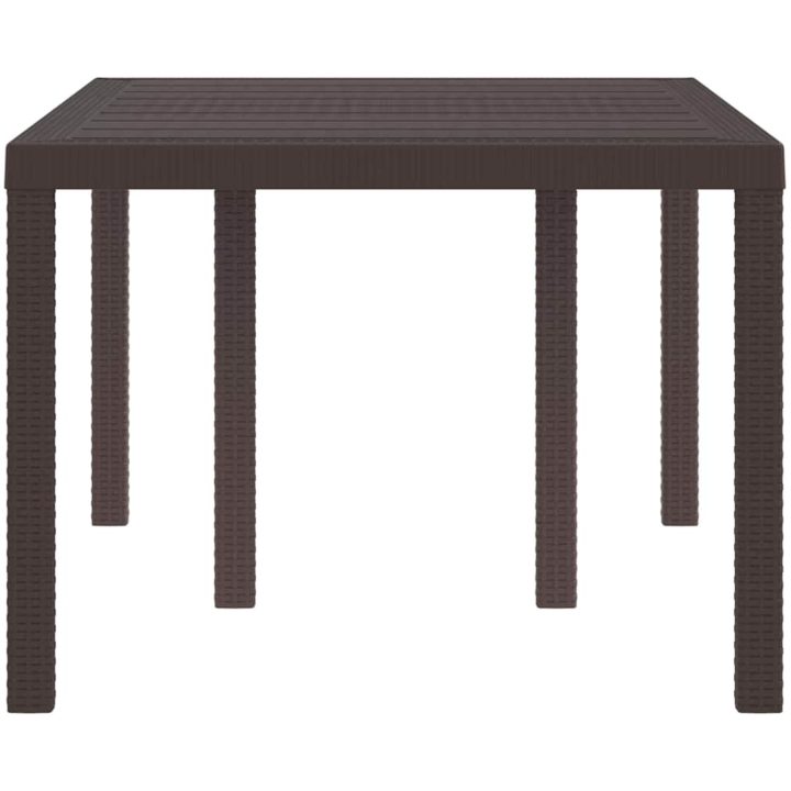 Utebord Brun 150x100x73 cm Poly Rattan vidaXL Stor – bild 6