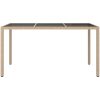 Utebord Härdat glas och konstrotting beige vidaXL 150 x 90 x 75 cm – miniatyr 3