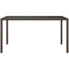 Utebord härdat glas och konstrotting brun vidaXL 150 x 90 x 75 cm – miniatyr 3