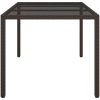 Utebord härdat glas och konstrotting brun vidaXL 150 x 90 x 75 cm – miniatyr 4