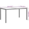 Utebord härdat glas och konstrotting brun vidaXL 150 x 90 x 75 cm – miniatyr 7