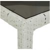 Utebord härdat glas och konstrotting vit vidaXL 90 x 90 x 75 cm – miniatyr 5