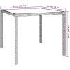 Utebord härdat glas och konstrotting vit vidaXL 90 x 90 x 75 cm – miniatyr 7