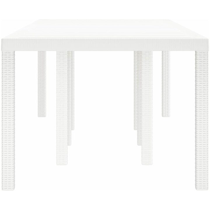 Utebord Vitt 250x100x73 cm Poly Rattan vidaXL Stort – bild 4