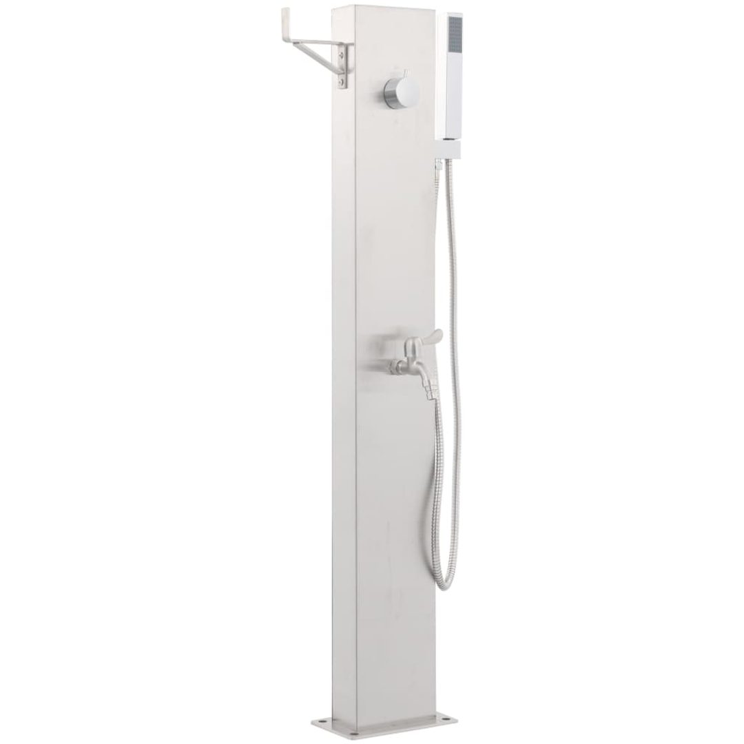 Utedusch 110 cm rostfritt stål vidaXL – bild 2