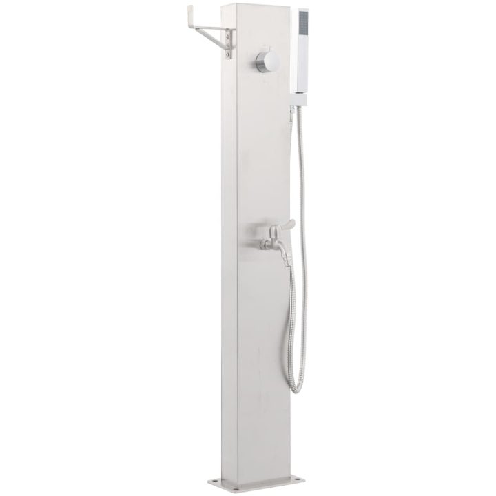 Utedusch 110 cm rostfritt stål vidaXL – bild 2