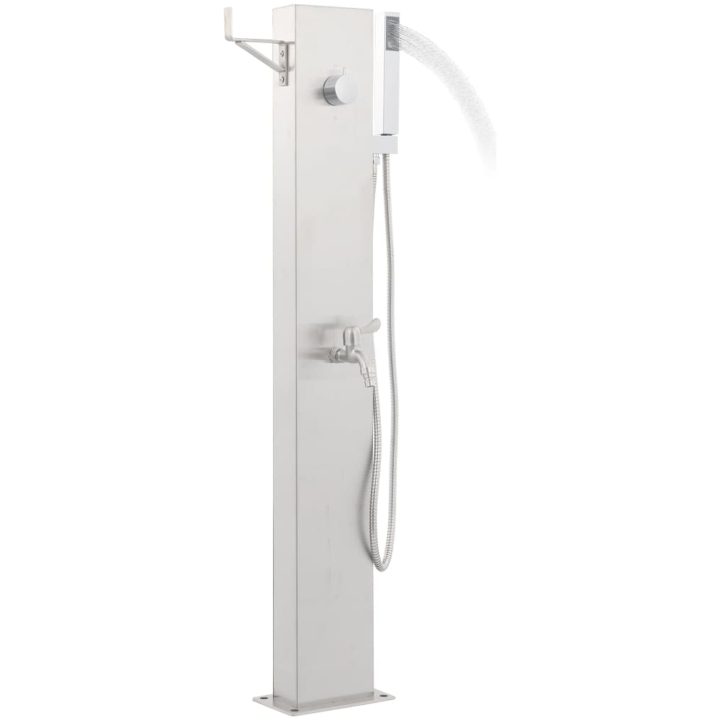Utedusch 110 cm rostfritt stål vidaXL – bild 3