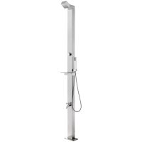 Utedusch 220 cm rostfritt stål vidaXL