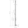 Utedusch 220 cm rostfritt stål vidaXL – miniatyr 11